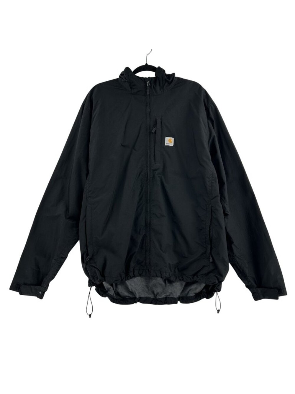 Carhartt Jacket Men XL Tall Black Rain Defender Windbreaker Relaxed Fit 0J4671-M